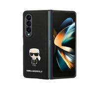 Karl Lagerfeld Custodia Saffiano Ikonik Metal KLHCZFD4IKMSBK, Nero - Samsung Galaxy Z Fold 4 F936