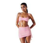 KARL LAGERFELD Donna Ikon Stripe Mini Adjst Pareo Striscia bianca/rosa L