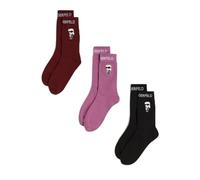 Karl Lagerfeld Donna K/Ikon Sock (3 Pack)K Wine/Pink/Black 39-42