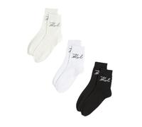 Karl Lagerfeld Donna K/Signature Logo Sock (3 Pack) Black/White/Cannoli 35-38