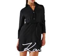 Karl Lagerfeld Donna Karl Dna Signature Beach Dress Black M