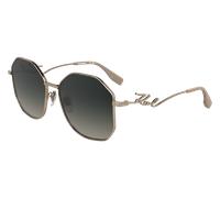 Karl Lagerfeld Donna Karl Lagerfeld KL358S 770 Occhiali da sole Metallo Oro Squadrata Normale