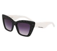 Karl Lagerfeld Donna Karl Lagerfeld KL6158S 006 Occhiali da sole Acetato Nero Cat Eye Normale Normale