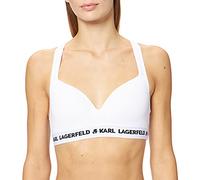 KARL LAGERFELD Donna Reggiseno imbottito Logo Bianco S