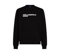 KARL LAGERFELD JEANS - Felpa nera con logo per uomo