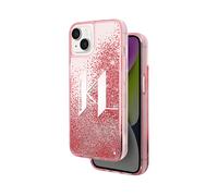 KARL LAGERFELD Floating kl glitter COVER per Apple iPhone 14 Plus, Rosa
