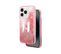 KARL LAGERFELD Floating kl glitter COVER per Apple iPhone 14 Pro, Rosa