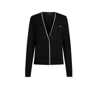 Karl Lagerfeld - Cardigan in lana merino ricamato con logo - - Knitwear - Donna - Nero - S