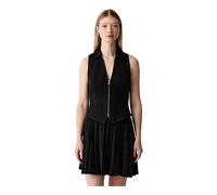Karl Lagerfeld - Gilet con Zip e Righe Pinstripe - - Jackets - Donna - Nero - XS
