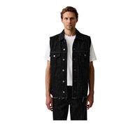Karl Lagerfeld - Gilet in Denim a Righe - - Jackets - Uomo - Nero - XL