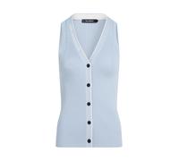 Karl Lagerfeld Gilet in maglia blu chiaro / bianco Donna - Abbigliamento - Taglie comode - Pullover e cardigan - Cardigan Karl Lagerfeld L