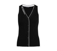 Karl Lagerfeld Gilet in maglia nero / bianco Donna - Abbigliamento - Taglie comode - Pullover e cardigan - Cardigan Karl Lagerfeld S