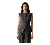 Karl Lagerfeld - Gilet Sartoriale a Righe - - Jackets - Donna - Grigio - S