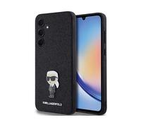 KARL LAGERFELD glitter fisso e spilla in metallo COVER per Samsung Universale, Nero