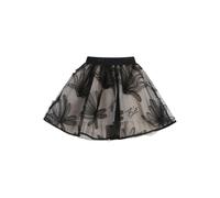 Karl Lagerfeld gonna in tulle con ricami floreali nero beige