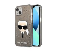 KARL LAGERFELD H7490 COVER per Apple iPhone 13 Mini, Nero transparente