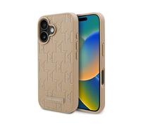 KARL LAGERFELD Hot Stamp , stampa a caldo COVER MAGSAFE per Apple iPhone 16, Beige