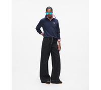 Karl Lagerfeld Ikon Patch Polo Sweatshirt Evening Blue Taglia: M | Maglie a manica lunga Outlet | Donna | Blu