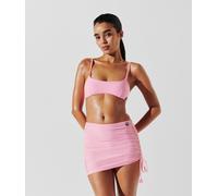 Karl Lagerfeld Ikon Stripe Mini Adjst Pareo White-pink Stripe Taglia: M | Bikini Outlet | Donna | Bianco
