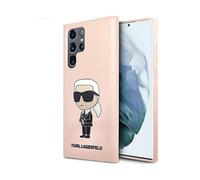 KARL LAGERFELD Ikonik in silicone COVER per Samsung Galaxy S23 Ultra, Rosa