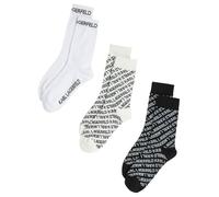 Karl Lagerfeld International B.V Monogram Sock 3 Pack Calzini, Multicolore, 39-42 Donna