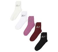 Karl Lagerfeld International B.V Signature Logo Sock 5 Pack Calzini, Multicolore, 35-38 Donna