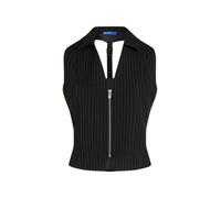Karl Lagerfeld - Gilet con Zip e Righe Pinstripe - - Suits - Donna - Nero - XS