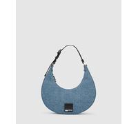 KARL LAGERFELD JEANS, Donna, Borsa A Mezzaluna Con Logo A Scatola, Blu, One size