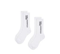 KARL LAGERFELD JEANS, Donna, Calzini Essential Logo, Confezione Da 2, Bianco, One size
