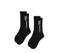 KARL LAGERFELD JEANS KLJ ESSENTIAL LOGO SOCKS, 2 PACK, Calzini, Donna, Nero, One size