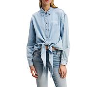 Karl Lagerfeld Jeans Donna Denim Wrap Shirt Light Blue L