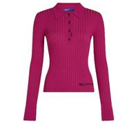 Karl Lagerfeld Jeans Donna Long Sleeve Knitted Polo Very Berry M