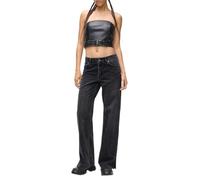 Karl Lagerfeld Jeans Donna Low Rise Wide Leg Denim Washed Black 30