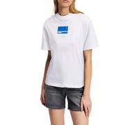 Jeans Karl Lagerfeld, Donna, T-Shirt Con Logo A Maniche Corte Regolari, Vestibilità Regolare, Bianco, L