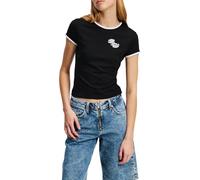 KARL LAGERFELD JEANS, Donna, Top Maniche A Capo, Vestibilità Regolare, Nero, S
