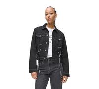 KARL LAGERFELD JEANS, Donna, Giacca In Denim Con Cravatta In Pizzo, Vestibilità Regolare, Nero, S