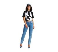 KARL LAGERFELD JEANS Donne Mid Rise Slim Denim Blu scuro slavato 3032