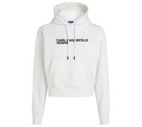 Jeans Karl Lagerfeld, Donna, Felpa Con Cappuccio Essentail Logo, Vestibilità Regolare, Bianco, L
