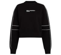 Karl Lagerfeld Jeans Donne Relaxed Crop Piping Sweatshirt
