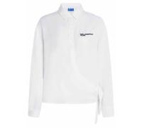 Karl Lagerfeld Jeans, Women's, Tied Blouse Maglietta con Bottoni, Bianco, S Donna