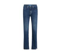 Jeans Karl Lagerfeld, Donna, Denim Dritto A Vita Alta Con Spacco, Gamba Dritta, Blu Scuro Lavato, 2430