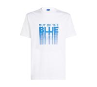 KARL LAGERFELD JEANS Maglietta 'Out Of The Blue' blu cielo / bianco Uomo KARL LAGERFELD JEANS M blu cielo / bianco