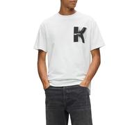 Karl Lagerfeld Jeans, Men's, Regular Short Sleeve K Logo Tee, Regular Fit, Bianco, L, Bianco, L