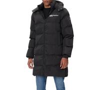 Karl Lagerfeld Jeans piumino lungo trapuntato con cappuccio nero