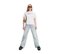 KARL LAGERFELD JEANS Regular Short Sleeve Logo Tee, T-Shirt Donna, Bianco, M