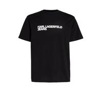 KARL LAGERFELD JEANS Regular Short Sleeve Logo Tee, T-Shirt Uomo, Nero, S