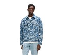 KARL LAGERFELD JEANS Relaxed all-Over Print Denim Jacket Giacca, Blu, XS Uomo