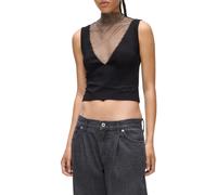 Karl Lagerfeld Jeans top Chainmail con strass nero XS