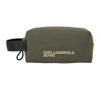 KARL LAGERFELD JEANS, Uomo, Borsello Da Bagno In Pu Rivestito, Verde, One size