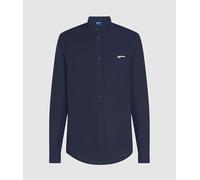 KARL LAGERFELD JEANS, Uomo, Camicia Popeline, Vestibilità Regolare, Nero, XL